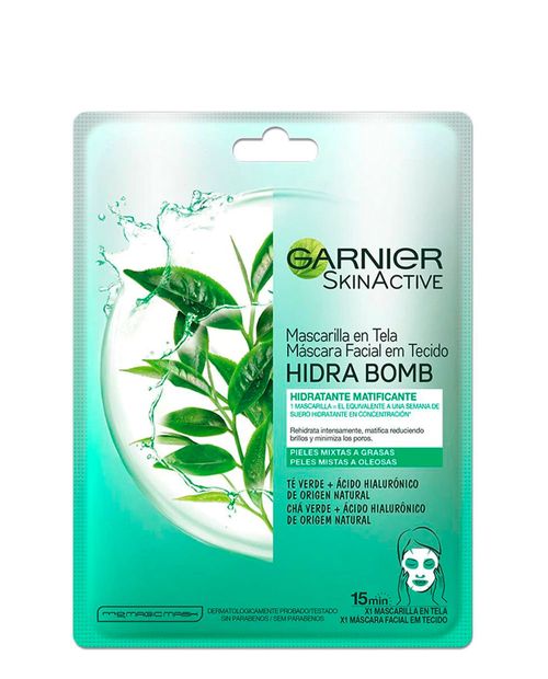 Garnier Hidra Bomb Green Tea Mask 1 Unidad