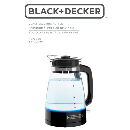 Hervidora black & decker de vidrio