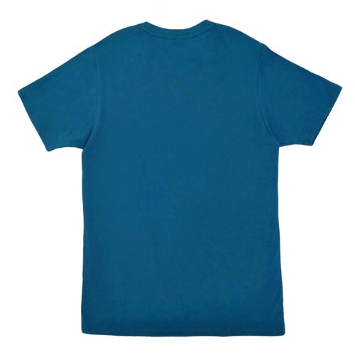 Camiseta azul con logotipo