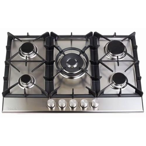 Cocina de gas  acero 76cm 5 quemadores italiano volt 110v/240v