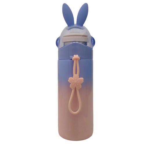 Botella azul de conejo