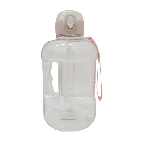 Botella de plástico rosa