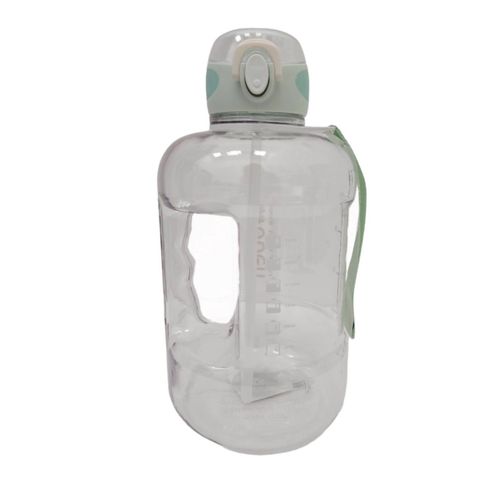 Botella de plástico verde