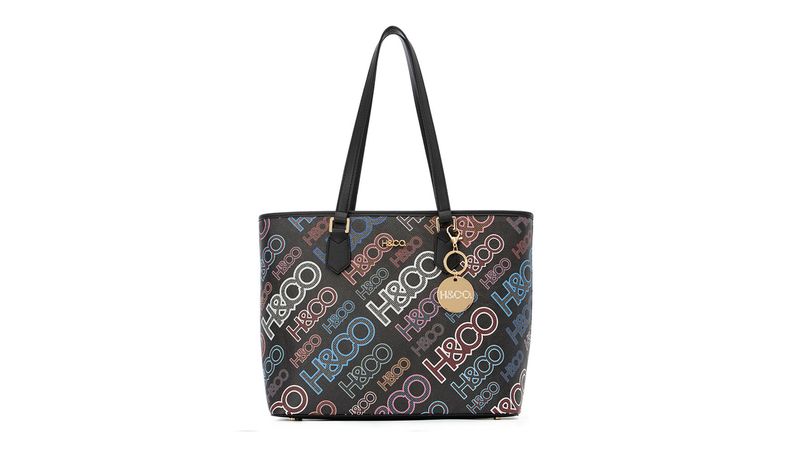 Cartera Tote H&Co color café para dama