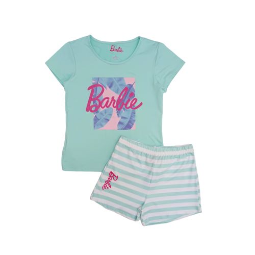 Pijama con short rayado