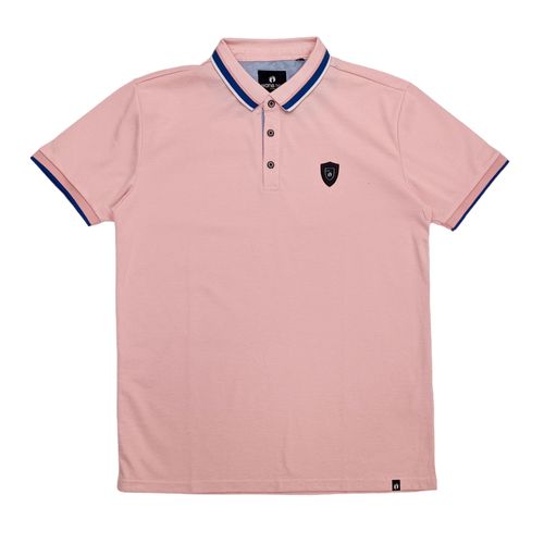 Camisa tipo Polo rosa sólido