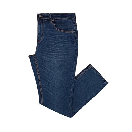 Slim fit jeans azul sólido