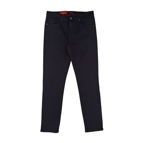 Slim fit jeans sólido negro