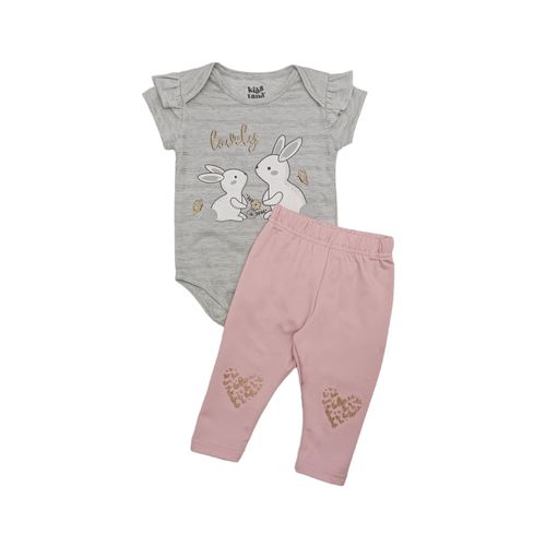 Conjunto gris rayado con pantalón