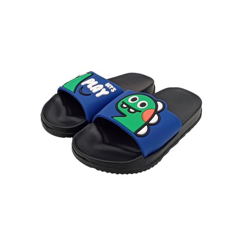 Sandalias slip on azules dinosaurio