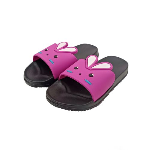 Sandalias slip on de conejo negras