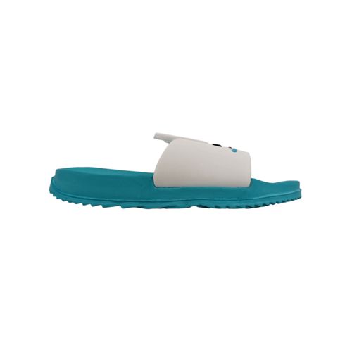 Sandalias slip on de conejo turquesas