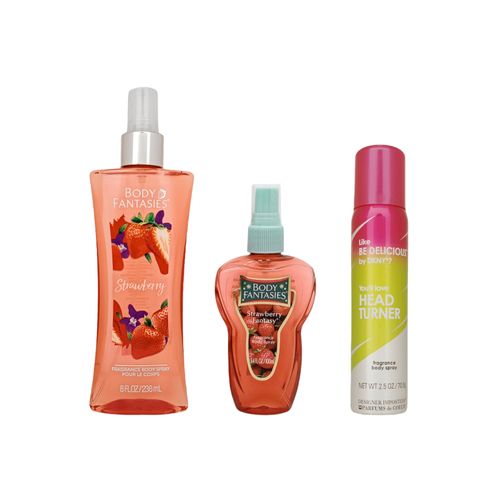 Duo Strawberry Body Mist 236ml + Mini Body Mist 100ml + Spray 73ml