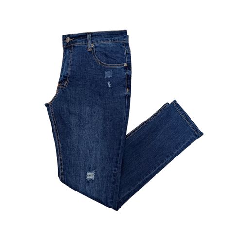 Slim fit jeans azul rasgado