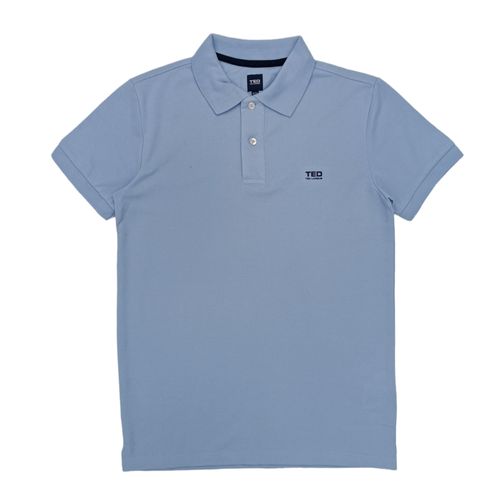 Camisa tipo polo celeste