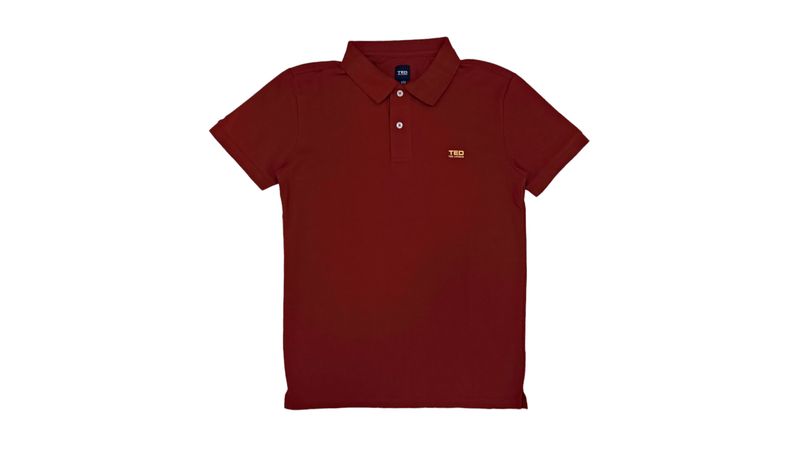 Camisa tipo polo store color vino