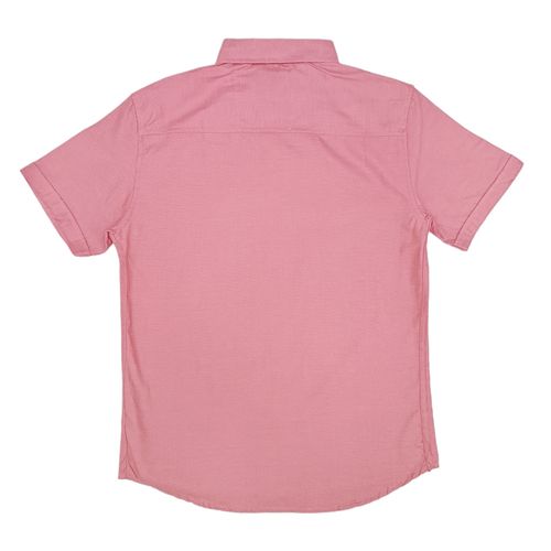 Camisa casual rosa sólida