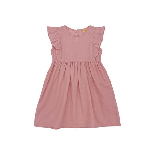 Vestido sólido rosa