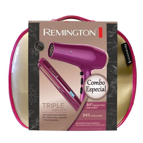 Combo remington y secadora triple infusión