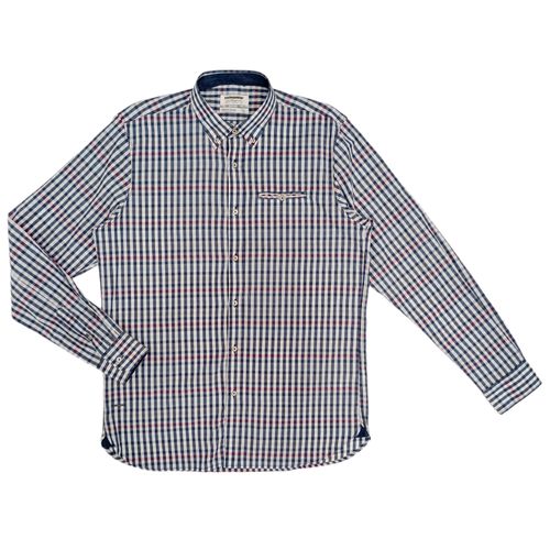 Camisa cuadriculada navy