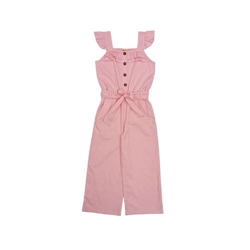 Jumpsuit sólido rosa pastel