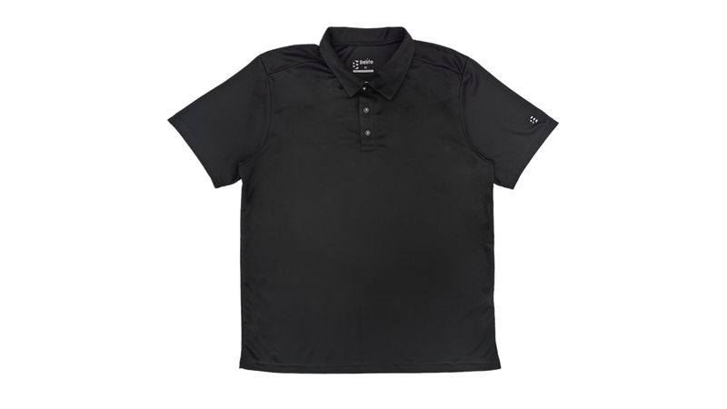 Camisa tipo polo discount negra