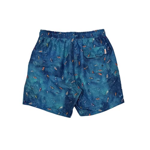 Short azul estampado