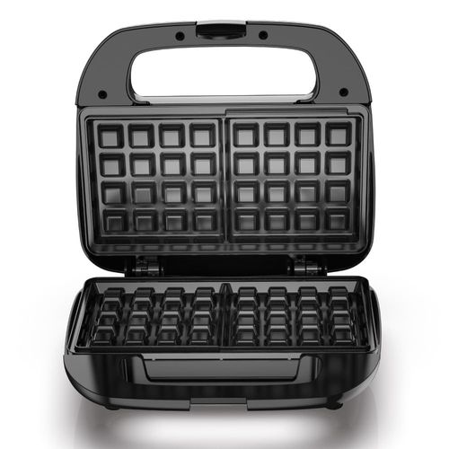 Waflera negra cuadrada 760W