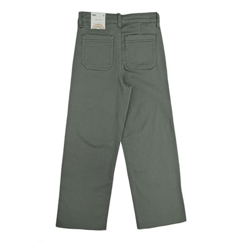 Wide leg jeans verde olivo