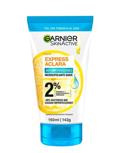 Microexfoliante Suave Garnier Skin Active Express Aclara 150ml