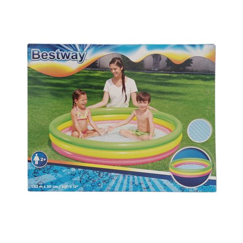 Piscina inflable arcoíris