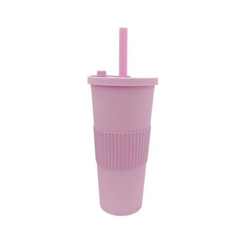 Termo plástico sólido rosa 650 ml