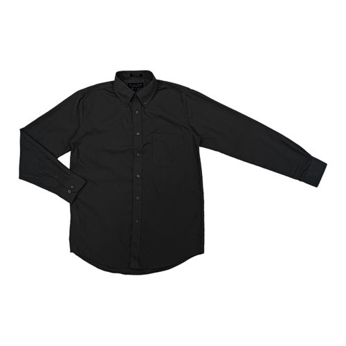 Camisa negra sólida de vestir