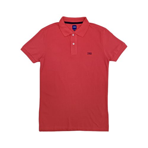 Camisa tipo Polo sólido rojo