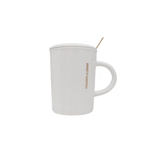 Taza blanca estampada