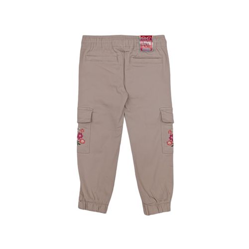 Jogger cargo beige sólido