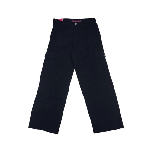 Pantalón cargo negro sólido