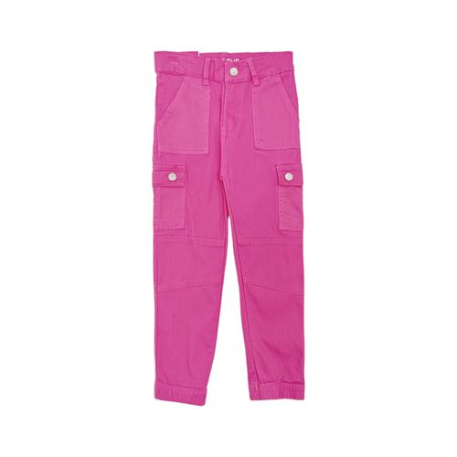 Jogger cargo sólida fucsia