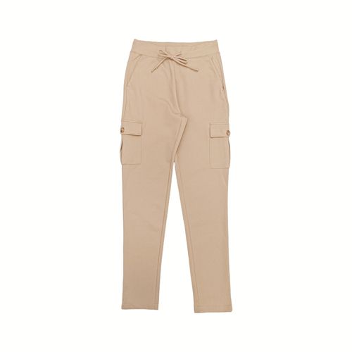 Pantalón jogger beige sólido