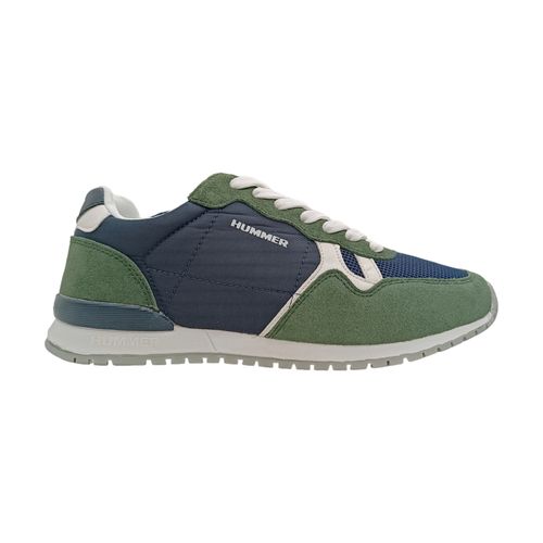 Sneakers colorblocking con textura