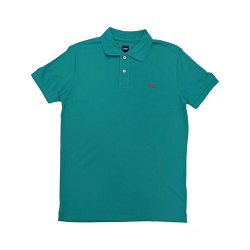 Camisa tipo Polo turquesa sólido