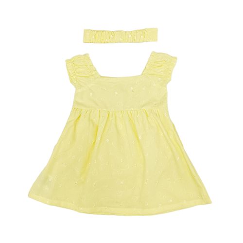 Vestido amarillo con textura