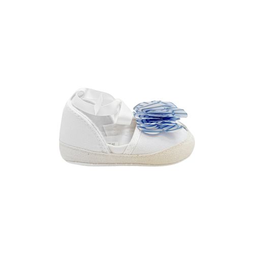 Sandalias blanco/celeste sólidas