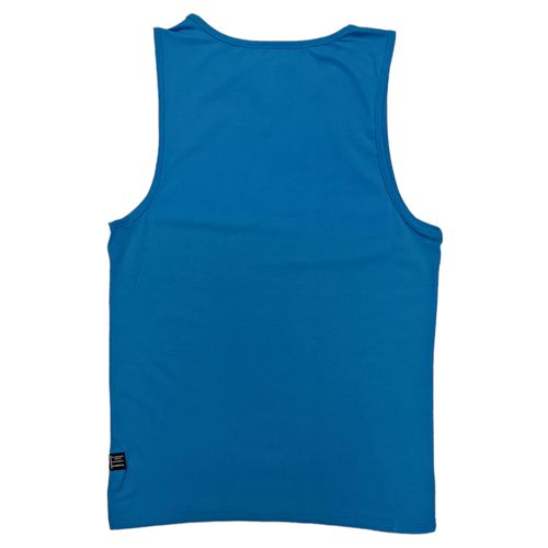 Tank top azul estampado