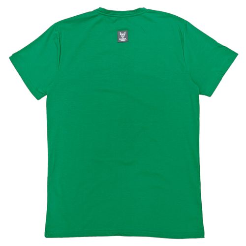 Camiseta verde estampada