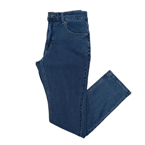 Jeans slim azul sólido