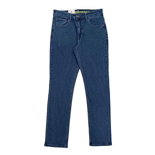 Jeans slim azul sólido