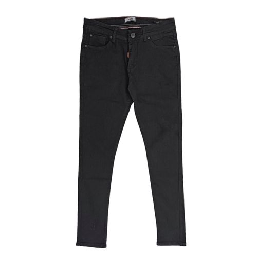 Jeans skinny negro sólido