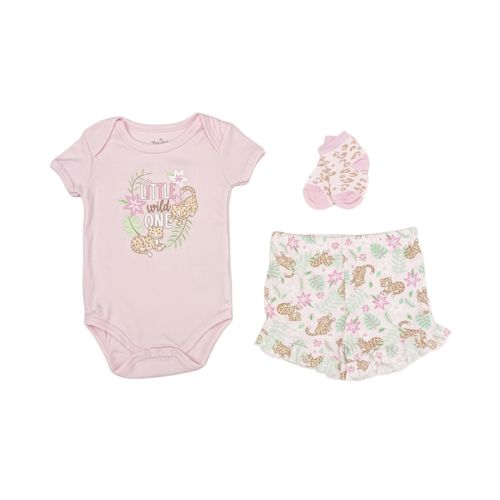 Conjunto lila floral de 3 piezas
