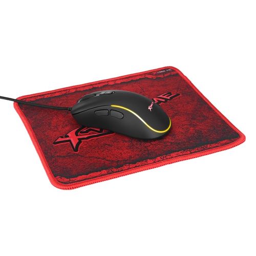 Combo de mouse óptico gaming y mousepad RGB